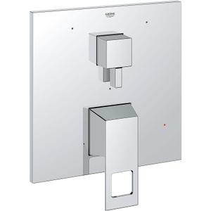 Grohe 29426000 Eurocube Pressure Balance Valve Trim with 3-Way Diverter and Cartridge, Starlight Chrome