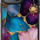 FUNMIKO Cute iPhone 13 Mini Phone Case Wireless Charging & Military-Grade Protection - Trendy Wildflower Design for Women Girls, Matte Cover with Shockproof Corners - Vibrant Flower Pattern