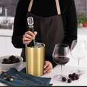 6 Pack Chiller Bucket Bottles Cooler Bulk, Stainless Steel Double Wall Insulated Champagne Ice Bucket for Parties, Fits for 750 ml Bottles (Gold)