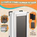 3-Flap Dog Door for Wall, Large Doggy Door, All Aluminum Heavy Duty Pet Door, Extreme Weather Doggie Door for Interior Exterior Wall, with Insulation Flaps & Lockable Closing Panels, Pets Up to 110LB