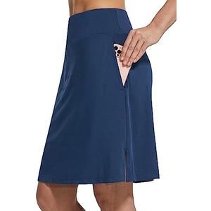 baleaf Women's 20" Knee Length Golf Skorts Long Athletic Tennis Skirts for Women Active Casual Pockets UV Protection, Size L