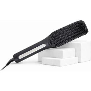 Speedy Precision Hair Straightener Brush Get Sleek Hair Literally in Minutes, Clear LED Screen Display 170-430F, Remembers Favorite Temp. Curved Design for Scalp Comfort. Hot Air Release
