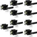 10 Pack Door Lock Black Door Handle Interior Door Knobs Heavy Duty Zinc