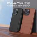 YICOSUN Case for iPhone 15 Pro Max: Wallet Case with Card Holder - Luxury Leather Design - Standalone Button & Anti Stick- Phone Cover for Women Men(6.7-inch) - Brown