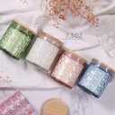 NITIME 15pcs 7.5oz Green Candle Jars for Making Candles, Glass Candle Vessels with Bamboo Lids and Sticky Labels, Candle Containers for Making Candles and Candle Making Supplies