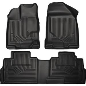 Husky Liners Weatherbeater Floor Mats | Fits 2007-2014 Ford Edge; 2007-2015 Lincoln MKX | Front & 2nd Row, 3-pc Black - 99761