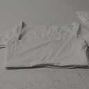 Kyla Women Crop Top Long Sleeve Padded Sports Low Medium Impact Yoga Shirt Workout (White)