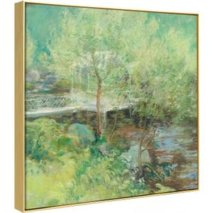 Canvas Floater Frame for 48x48 Oil Paintings with 0.5-0.8 Deep, DIY Metal Floating Frame for Stretched Canvas Art Prints Landscape Portrait, Horizontal or Vertical Display (Gold)