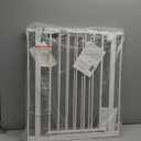 keny 29"-42.5" Baby Gate for Stairs, Auto Close Safety Dog Gate, Pressure Mounted Easy Walk Through Pet Gate for Doorways, Durable Stair Gate, 30" Tall, White