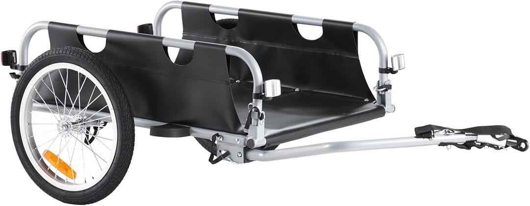 VEVOR Bike Cargo Trailer, 88/100/160 lbs Load Capacity, Heavy-Duty Bicycle Wagon Cart, Foldable Compact Storage with Universal Hitch