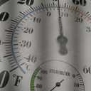 Indoor Outdoor Thermometer Large Numbers Wall Thermometer Hygrometer Waterproof Does not Require Battery 10 inch Wireless Hanging Hygrometer Garden Decoration (Black)