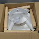 White Christmas Tree Stand Metal Xmas Tree Base Holder Stand for 10ft Real Tree Christmas Tree Decorations Fits Up to 4.9" Xmas Tree Trunks