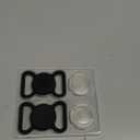 Waterproof Airtag Dog Collar Holder, Silicone & ABS Airtag Holder for Dog & Cat Collars, Ultra-Durable, Lightweight and Protective Airtag Case (Black & Black, Large)