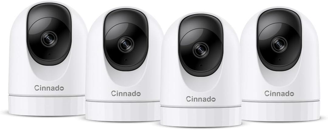 Cinnado 2K Home Security Cameras-2.4Ghz WiFi Indoor Camera with 360 Motion Detection for Pets/Nanny/Baby/Dog, 2 Way Audio, 24/7 SD Card Storage, Cloud Storage, Works with Alexa & Google Home, D1 4P