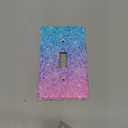 Light Switch Cover Pink Blue Glitter Wall Plates 1-Gang Single Toggle 4.5 X 2.76 Inch 1 Pack
