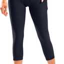 Women's 4D Padded Bike Pants High Waist Cycling Shorts Bicycle Capris 3/4 Biking Tights with Zipper Pockets (Black, S)