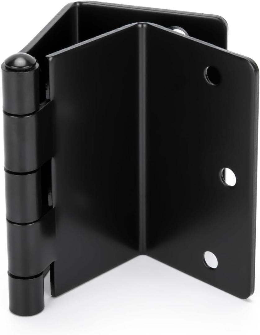 goldenwarm 3 Pack Black Swing Clear Expandable Door Hinges, 3.5" Inch with 1/4" Inch Radius, Full Mortise Matte Black Offset Door Hinges