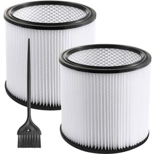 2 Pack Replacement Cartridge Filter Compatible with Shop-Vac 90304, 90350, 90333, 903-04-00, 9030400, Fits most 5 Gallon and Above Wet/Dry Vacuum Cleaners (Synthetic)