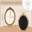 Wonderjune Vintage Jewelry Display Stand with 80 Pins, 24.8" x 13" Oval