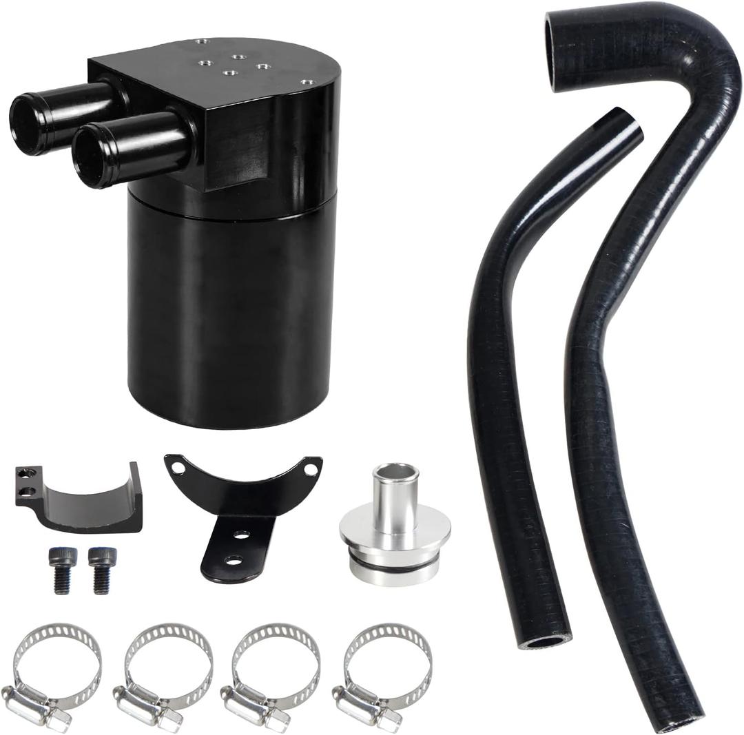 YESHMA Oil Catch Can Tank Kit with Silicone Radiator Hose Compatible With BMW N20/N26