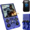 R36MAX Retro Game Console,IPS Screen Retro Gaming Console,4000mAh Battery,Blue