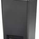 Rubbermaid Premier Series IV Step-On Trash Can for Home and Kitchen, 12.4 Gallon, Stainless Steel Lid Charcoal, for Home/Kitchen/Garage/Apartment/Office