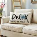 2Pack Winter Porch Decorative Pillow Covers Welcome to Our Porch with Blue Snowflake Design Pillowcases Christmas Season Holiday Cushion Covers 20 x 12 inches(Blue)