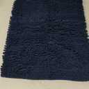 H.VERSAILTEX Navy Blue Bath Rug, Bath Mat Non Slip Bath Mats for Bathroom Floor, Bathroom Rug Extra Thick Chenille Rug 17" x 24" Absorbent Soft Shaggy Washable Dry Fast Plush Rugs for Bathtubs