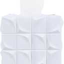 Hymmah Modern Square Tissue Box Cover Holder,Bathroom Accessories Decor Unique Design Tissue Box Cover for Bathroom Vanity Counter Tops Also Great for Bedrooms and Living Rooms