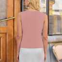 Yousify Womens Sweater Vest V Neck Button Down Crop Knit Tank Top Fashion 2025 Sleeveless Basic Cardigans (Pink)