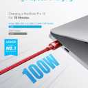 Anker USB C to USB C Cable, Type-C Charging Cord Fast Charge(10FT,100W), for iPhone 17 Series, MacBook and More(Red)