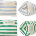 2-4 Pack Arm Floaties for Kids Adult - Vintage Striped Inflatable PVC Swimming Rings Pool Floats Arm Bands for Kids Adult Toddlers Children 3-5-6-12 Years (Blue+Green)
