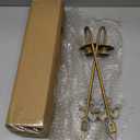 Fleur De Lis Wrought Iron Candle Sconces Set of 2, Rustic Candle Holders Hanging for Living Room Farmhouse Fireplace Wedding (Antique Copper)