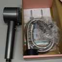 Cobbe Ion Drops Filtered Shower Head with Handheld, High Pressure 4+1 Spray Mode Showerhead with Filters, Built-in Power Wash for Hard Water - Remove Chlorine - Reduces Dry Itchy Skin, Luxury Gray