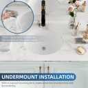 Undermount Bathroom Sink Oval, Hugsleek Interior Bowl Size 16 x 13 inch White Porcelain Ceramic Vessel Sink Under Counter Oval Exterior size 18x15in Bath Sink Bowl Basin Lavatory Vanity Fireclay