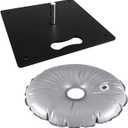 CS&BEAUTY Feather Flag Stand Base and Weight Bag for Feather Flag Pole,Heavy Duty Flag Pole Holder Flat Ground Stake for Swooper Flag and Feather Banner Pole (black)