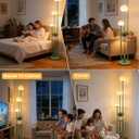 Lightdot 63IN Floor Lamp with 3 Green U-Pole, Modern Floor Lamp with 3000K Warm White LED Bulbs Included, Modern Tall Lamp with 5Lbs Heavy Base for Living Room/Wedding/Party/Sofa Beside/Corner Decor