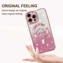 ZIYE Magnetic Case for iPhone 16 Pro Max 6.9" [Compatible with MagSafe] Glitter Bling Luxury Hearts Design Cover for Women Girly, Soft TPU Shockproof Protective Case for 16 ProMax 5G 2024, Pink