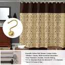 12Pcs Hollow Ball Shower Curtain Hooks Luxury Quality Rustproof Stainless Steel Shower Curtain Rings Hooks for Bathroom Rod (Gold)