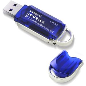 Integral 32GB Courier-197 256-Bit Hardware Encrypted 3.0 USB Secure Flash Memory Drive - Certified to FIPS 197, Brute-Force Password Attack Protection & Super USB3.0 Transfer Speeds