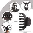 2 x Hair Clips for Women 3.5 Inch Medium Hair Claw Clips for Girls Thin Thick Hair Matte Banana Jaw Clips Hair Accessories for Women (Transparent)