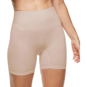 ESSENTIALS BY TUMMY TANK womens Seamless Shaping Short (Small-Medium, Almond)