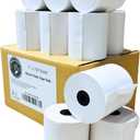 Bright White 3" x 150' 1-Ply Bond Receipt Paper Rolls (12 Rolls) (12 Rolls)