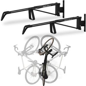 StoreYourBoard SwivelStow Bike Rack Garage Storage Rack 2 Pack - 2 Road & Gravel Bike Wall Mounts - Heavy Duty Bike Hanger - No-Lift Bike Rack Garage Storage Rack - Holds 70 lb Capacity