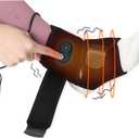 WOOLALA Heated Ankle Brace with Vibration USB Foot Heating Pad for Winter Foot Warmer for Circulation with 3 Heating Levels 3 Vibration Modes Adjustable Gift for Families - Must be plugged in for use (Black New)