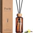 M&SENSE Madagascar Vanilla Reed Diffuser Set: 6.3 fl oz Non-Toxic Aroma Set with Sticks, Long-Lasting Natural Essential Oil Gifts for Bedroom, Shelf Decor & Small Spaces