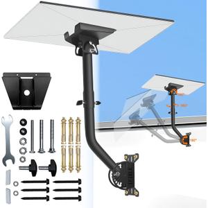 Starlink Mount for Standard 4/4X/Gen 3, 360° Adjustable Wall /Roof Mounting Kit, Starlink Pole Mount Reinforced, Rustproof, Weatherproof , Include Aluminium Pipe Adapter