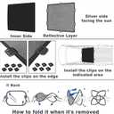 BestEvMod Foldable Roof Sunshade Compatible with 2026 2025 2024 Tesla Cybertruck Accessories Upgraded Heat Reflective Tech Accessories Sunroof Reflective Sun Shade (Roof Sunshade)
