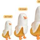 PEACH CAT Banana Duck Plush Toy Cute Plushie Hugging Plush Pillow Duck Stuffed Animal for Girls and Boys White 12"