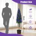 3.3FT Artificial Lavender Topiary Trees Set of 2 with Spike, UV Resistant Fake Plants Bushes, Tall Faux Shrubs for Outdoor Indoor Planter, Outside Realistic Evergreen Front Yard Porch Decor